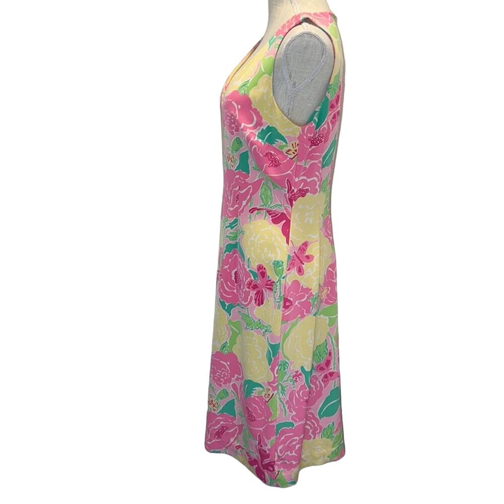Lilly Pulitzer Silk Sheath Dress With V-Neck -Size 10 - Picture 3 of 7